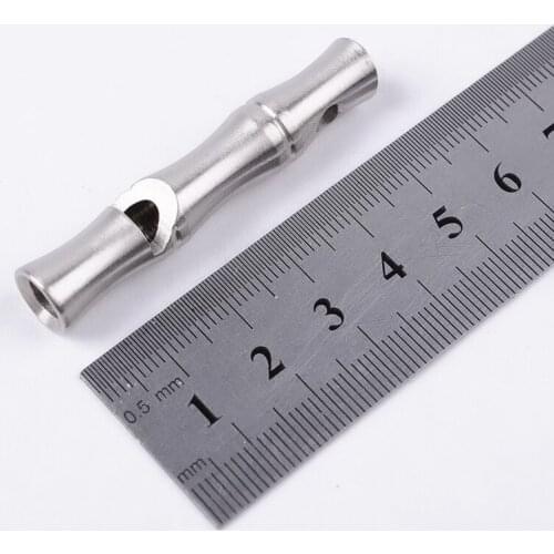 Double Pipe Safety Loud Whistle Outdoor Emergency 120 DB High Decibel Keychain Gold Silver Survival Tool