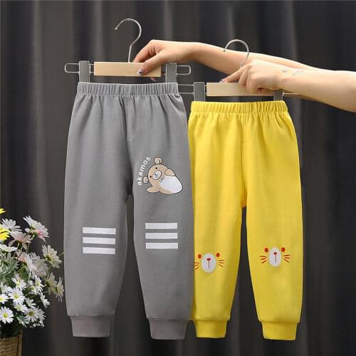 Children Boys Pants Long Autumn Spring Cotton Cartoon Soft Infant Toddler Leggings Trousers Kids Long Pants Fall Clothes