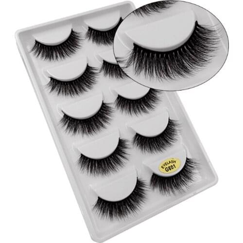 Long False Eyelashes Makeup 3d 5pairs False Eyelashes Thick Mink Eyelashes Mink Lashes False Lashes Eyelash Extension Maquiagem