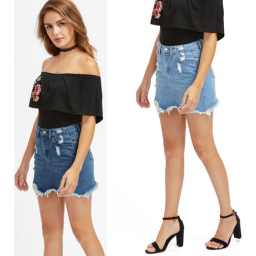 HMILY Denim Skirts For Women