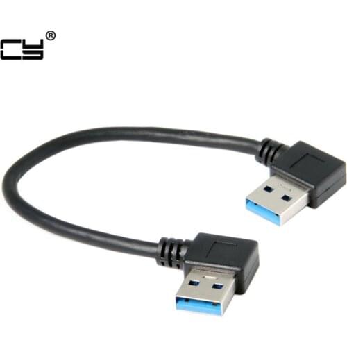 USB 3.0 Type-A 90 Degree Right Angled to Right Angled Data Cable for Hard Disk Computer