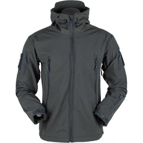 Army Shark Skin Soft Shell Clothes Tactical Windproof Waterproof jacket men Flight Pilot Hood Coat Military Field bomber Jacket