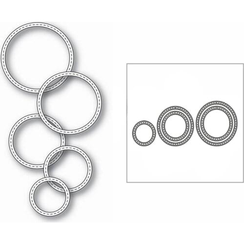 New Stitched Circles Pattern 2020 Metal Cutting Dies for DIY Scrapbooking Decorative and Card Making Embossing Craft No Stamps