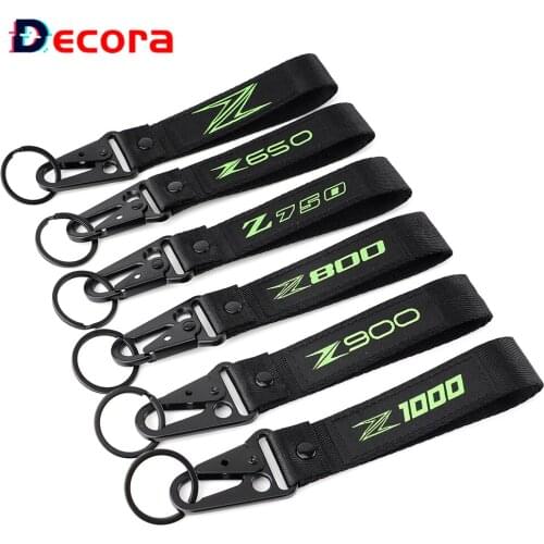Motorcycle Key Holder Keychain For KAWASAKI Z650 Z900 Z800 Z750 Z1000 Z300 Z400 Z 400 650 800 900 1000 SX Embroidery Keyring