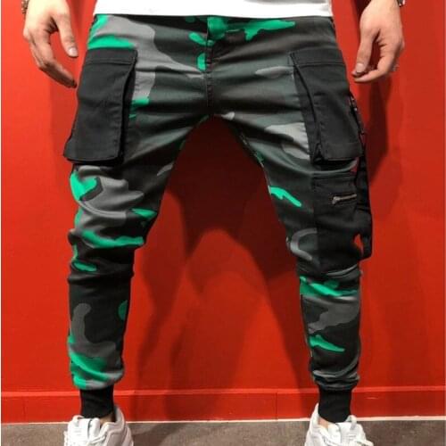 Hombre Sport Pantalones Slim Hip-hop Camouflage Printed Men Trousers Joggers Men Streetwear Sweatpants Harem Pant Erkek Pantolon