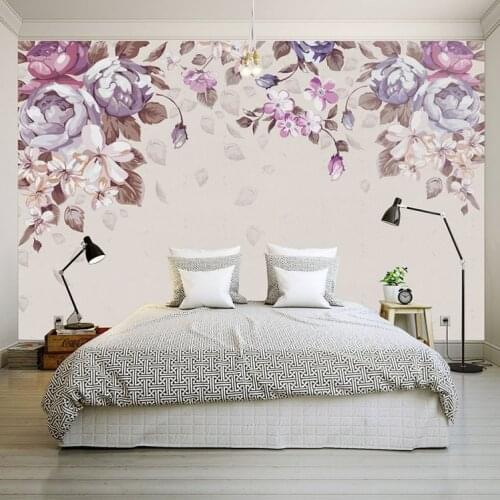 Bacaz Village Retro 3d Flower Wallpaper Murals Bedroom for Living Room 3D Wall paper Mural Background 3d Flower Stickers