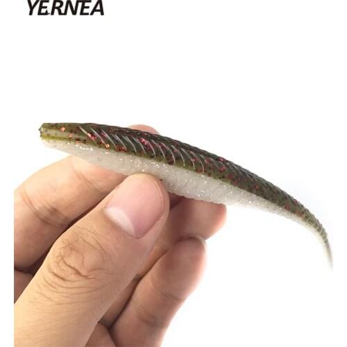 Yernea 1PCS 6.9 g 13 cm 5 Color Optional Two-color Soft Bait Fishing Lure Manual Silicone Imitation Bionic Road Sub Lure