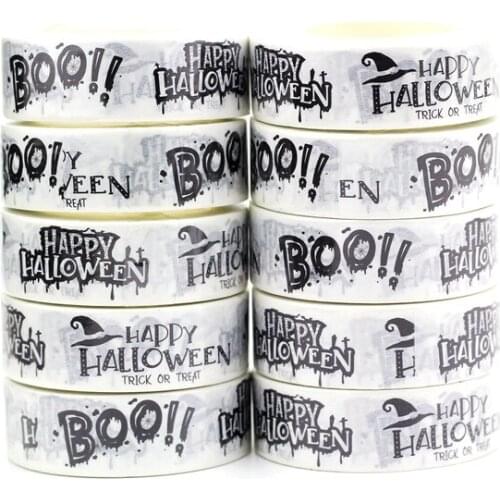 NEW 10pcs/Lot Decorative Character Boo Happy Halloween Washi Tapes Bullet Journal Adhesive Masking Tape Cute Papeleria