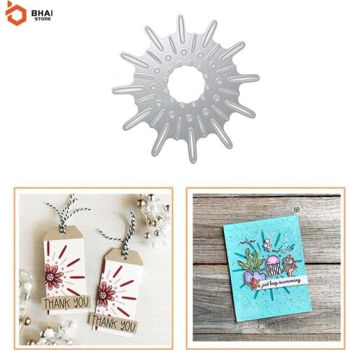 New Design Sun Background Metal Cutting Dies Cut Decoration Scrapbook Paper Card Embossing Decor Craft 2021