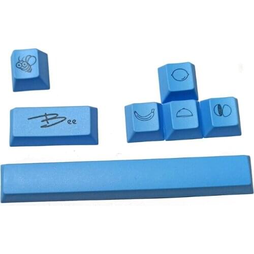 7Keys PBT Personalized 5 Side Dye-Subbed Keycap for Mechanical Keyboard Cherry Mx Switch 6.25U Space Esc Enter Arrow Key