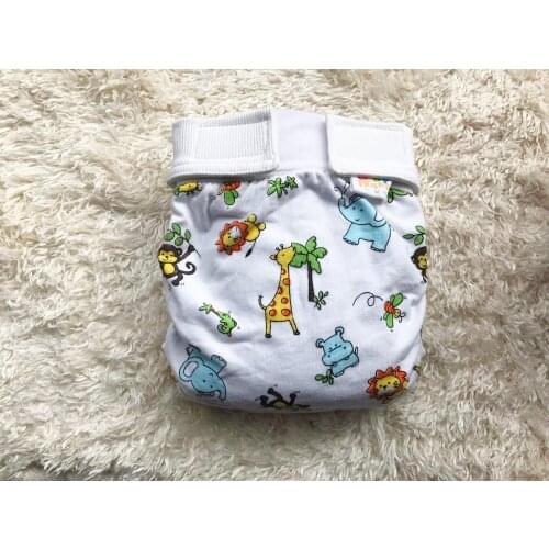 Big Pormotion Muslin Diapers 5pcs/Lot Baby Cotton Diaper Covers All In Two Washable Baby Velcro Nappy A12 Nappy Free Shipping