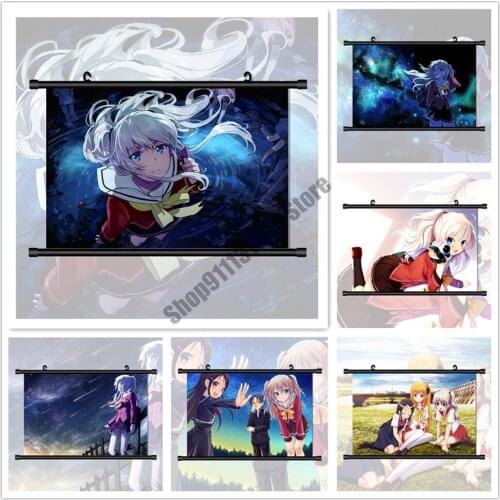 Full Square Diamond Painting Charlotte Tomori Nao Anime Diamond Embroidery Mosaic Cross Stitch Kits Christmas Home Decoration