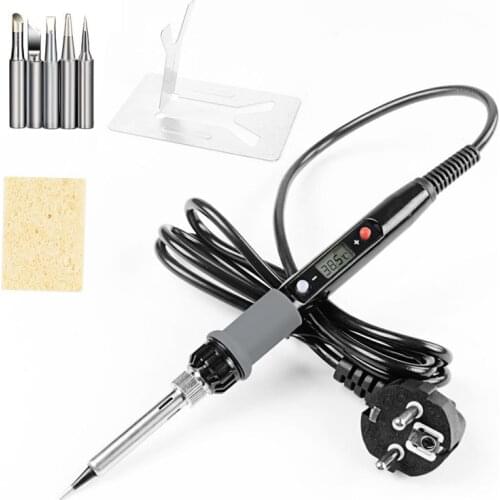 Portable Welding Equipment Soldering Iron with regulator Tin soldering iron electric Digital Soldeirng Iron +5 tips welding Tool