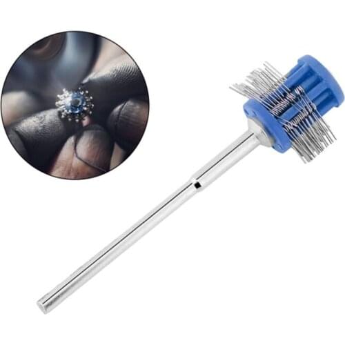 Polishing Brushes Professional 2pcs Pro-Texturning 1mm Wire Jewelry Brush Making Tool With Handle Jewellery Tools For Jeweler