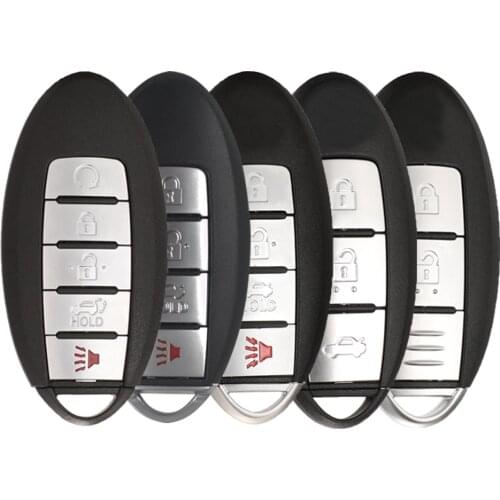 Jingyuqin Flip Smart Card 2 3 4 Button Remote Car Key Fob Shell For Nissan Sunny ALTIMA MAXIMA Murano Versa Teana Sentra Rogue