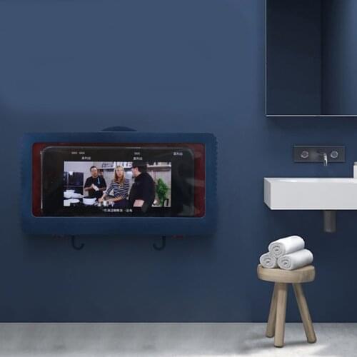 Universal Waterproof Phone Holder Water Proof Mobile Phone Pouch Wall Mounted Phone Case Holder Bathroom Toilet Phone Storage