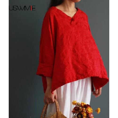 Красные блузки USWMIE China At AliExpress