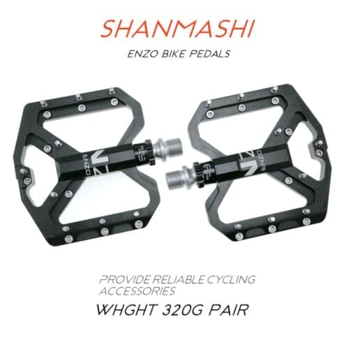 ENZO Flatbed CNC Cycling Pedal Light Mountain Bike 6 Bearing Pedal Road Bicycle Pedal Flat Platform Bicycle Parts Accessories
