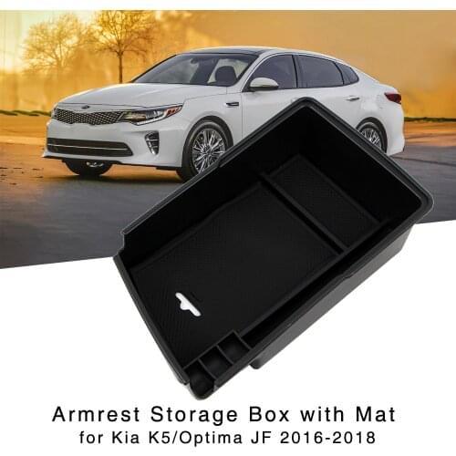Car Armrest Storage Box for KIA K5 Optima JF 2016 2017 2018 Central Console Glove Holder Organizer Tray
