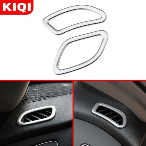 2Pcs ABS Chrome Car Front Dashboard Air Vent Outlet Protection Cover Trim Sticker Fit for Nissan Altima Teana 2013 - 2018