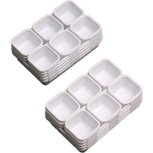 32 Pack Interlocking Desk Drawer Organizer Tray Dividers Plastic Drawers Organizers Separators Storage Bins Container