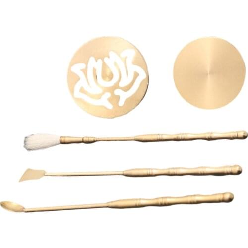 5 Pcs Brass Incense Tools Incense Cone Making Tools DIY Incense Cone Molds for Yoga Meditation Incense Burner Home Fragrance Acc
