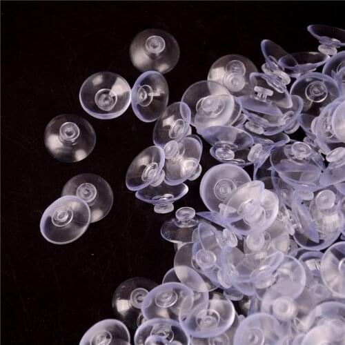 50pcs/pack Transparent 20mm Hig-end Clear Sucker Suction Cups Mushroom Head Suckers Cup Button