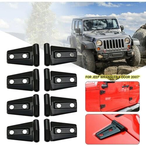 8 Pieces Universal Car Door Hinge Protection Covers for Jeep Wrangler JK JKU 2007-2016 Decoration Accessories