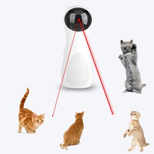 Automatic cat toy interactive smart cat pet LED laser funny handheld mode cat electronic pet timer cat funny cat self-hey toy