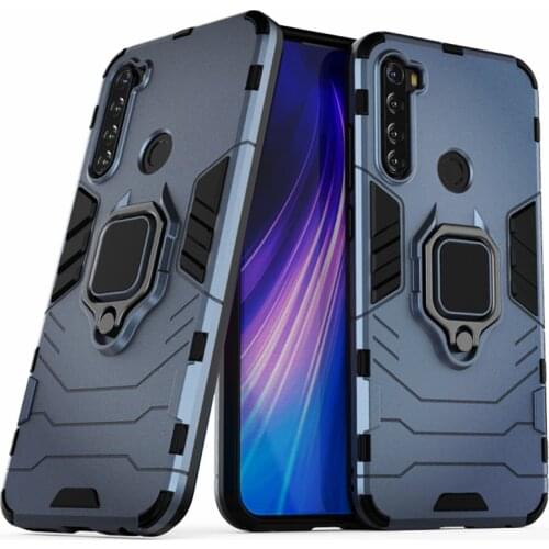 For Xiaomi Redmi Note 8T Case Shockproof Ring Stand Bumper Silicone + PC Phone Back Cover for Xiomi Redmi Note 8T 8 T Funda Capa