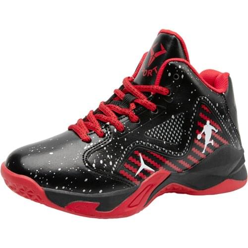 Kids Basketball Shoes Thick Sole Soft Winter Warm Kids Sneakers Non-Slip Leather Children Sport Shoes Outdoor Boy Basket Girls