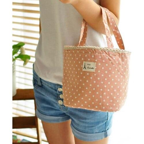 Baby Milk Bottle Insulation Bags Waterproof Portable Dot Picnic Insulated Food Storage Lunch Box Bag