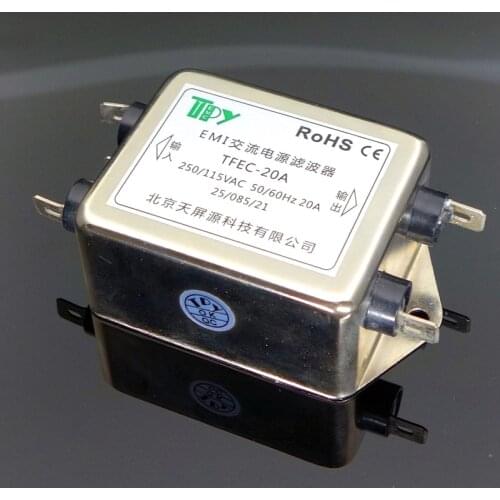 20A EMI Power supply filter Anti-interference AC 110V/250V Power Filter Purifier