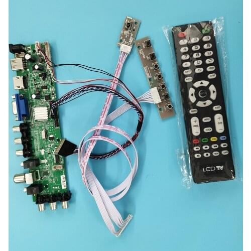 Kit For N173FGE-LA3/N173FGE-L21 WLED DVB-T DVB-T2 VGA LED HDMI digital Signal controller board 1600X900 40pin TV LVDS USB remote