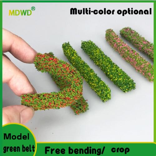 Shrub Strips Green Sand Table Miniature Model Simulation DIY Materials Grass Strip Fence For Outdoor Indoor Building Diorama