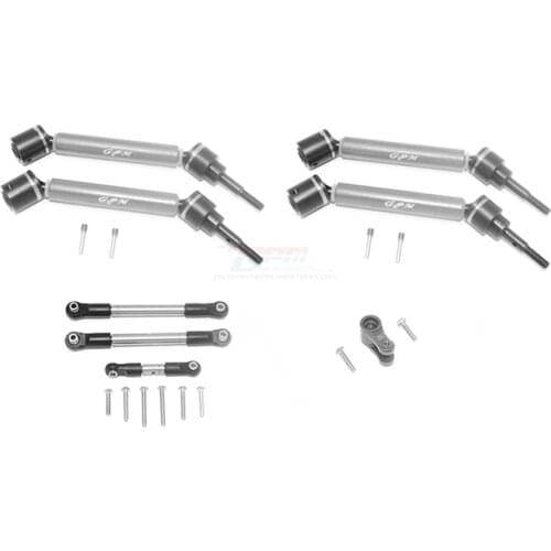 CNC machining all metal front and rear CVD drive shafts Steering arm and Pull rods for 1:10 TRAXXAS MAXX