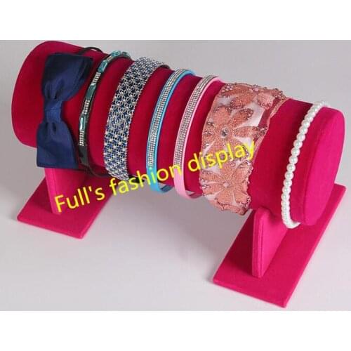Fashion 30cm velvet hair jewelry display Multifunction headband hairband holder bracelet watches display stand rack