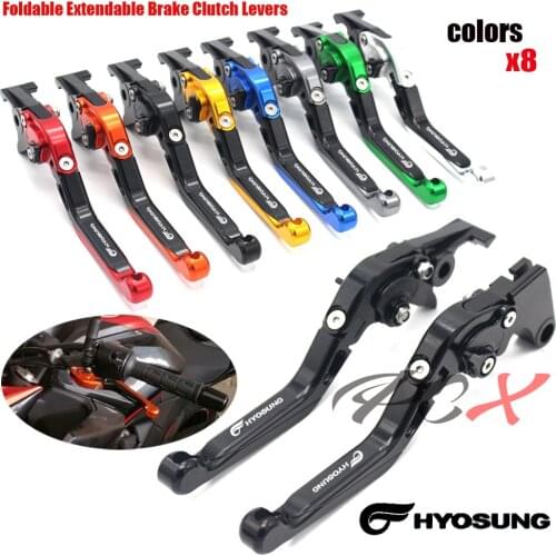 Motorcycle CNC Billet Aluminum Extendable Brake Clutch Levers For For Hyosung GT250R 2006-2010 GT650R 2006-2009 GT250 R/GT650 R