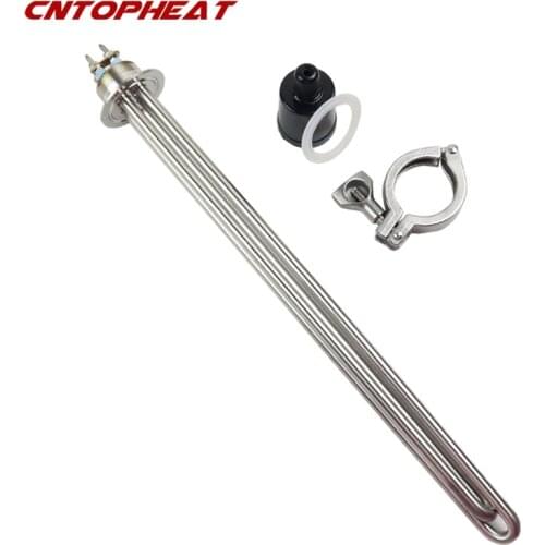220v 3.5kw Water Heating Element 1.5"Tri Clamp(OD50.5) All SUS304 Electric Immersion Heater for Brewing