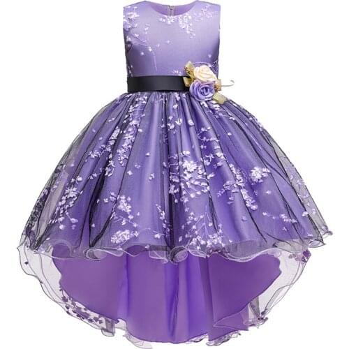 New Autumn Kids Dresses For Girls Christmas Costume Children Evening Party Princess Dresses Flower Girls Wedding Dress 3-4 Years