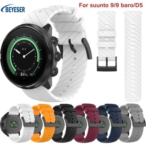 24mm Soft Silicone Watchband for SUUNTO9/9 Baro Strap Replacement Wristband for SUUNTO D5 Sports Bracelet New
