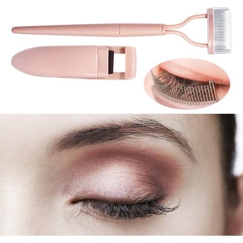 Eyelash Comb Lash Mascara Separator Curler Set Eyelash Curler Beauty Makeup Lash Separator Foldable Eyelash Brush Mascara Curl