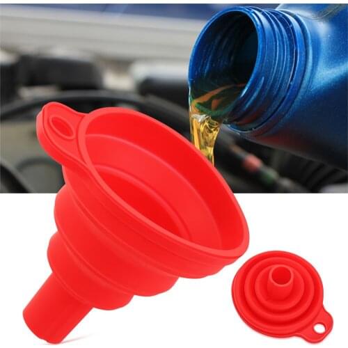 Silicone Gasoline Oil Fuel Petrol Funnel car Accessories for Renault Megane 2 3 Duster Logan Clio 4 3 Laguna 2 Sandero Scenic