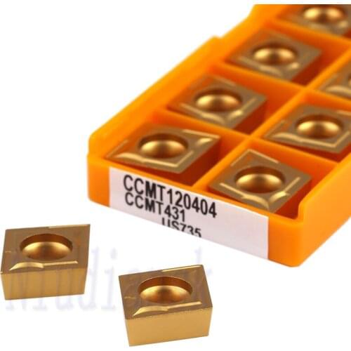 CCMT120404 VP15TF CNC Lathe Tools CCMT120408 VP15TF CCMT120408 UE6020 US735 Cutting Tools Carbide Inserts External Turning Tools