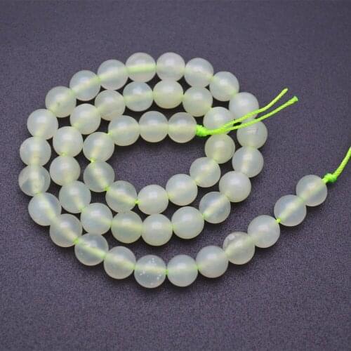 Xinshan Jade Stone Round Loose Beads 6mm 8mm 10mm DIY Jewelry Making Beads Supplies