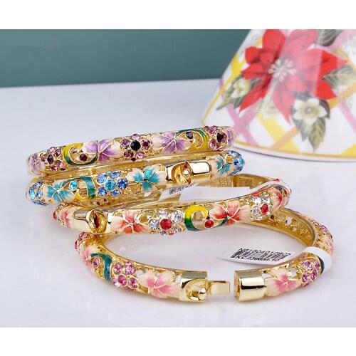 Cloisonne bracelet Female national wind 18KGP bracelet Retro fashion accessories jewelry for 1pcs