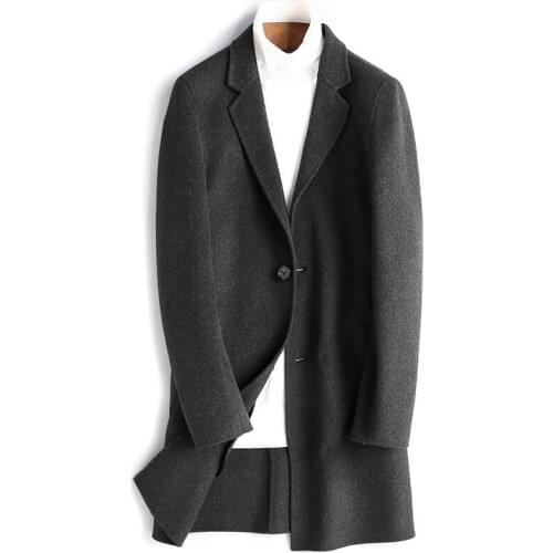 Winter Jacket Double-side Autumn Woolen Men Streetwear Windbreaker Wool Coat Mens Jackets and Coats Abrigo 5542 Y2280