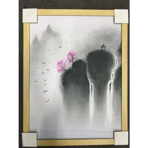 100% Hand Painted Modern Chinese Landscape Oil Painting on Canvas Abstract Canvas Painting Wall art Picture for Home Decoration