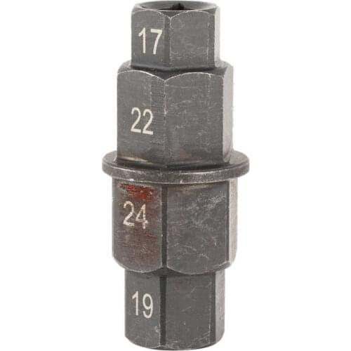 17/19/22/24mm Motorcycle Wheel Axle Removal Tool Spindle Disassembly Hex Key Aluminum Alloy Motorcycle Axle Tool