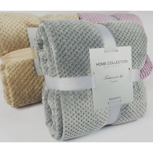 40Super Blanket Flannel Aircraft Sofa Use Office Children Blanket Towel Travel Fleece Mesh Portable Car Travel Cover Blanket